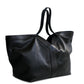 Y Leather Tote Black