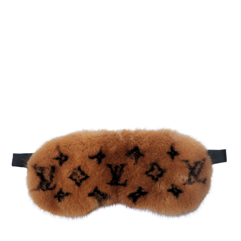 Monogram Fur Eye Mask