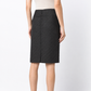 Chanel 2004 diamond-pattern pencil skirt in black fabric, tailored fit with a sleek, elegant design.