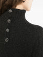 Chanel 2007 charcoal knitted cashmere dress, elegant long-sleeve design with a fitted silhouette and soft textured fabric.