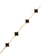 Alhambra Long Onyx & Gold Necklace, 20 Motifs