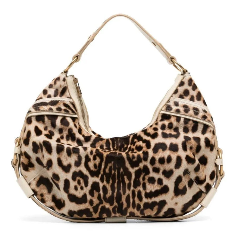 Leopard Print Hobo Bag