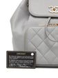 Affinity Diamond-Quilted Grey Backpack
