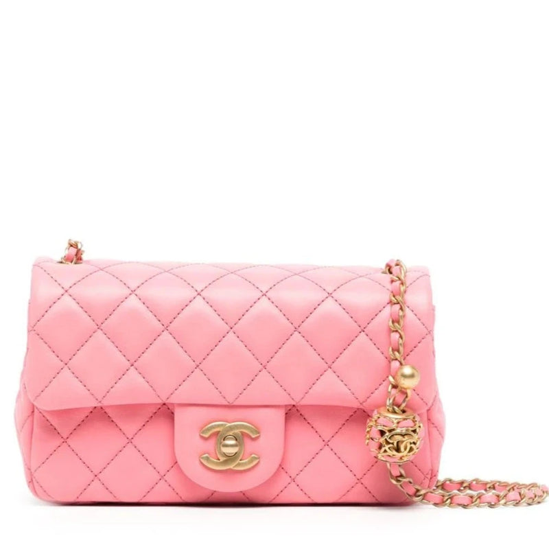 Pink Mini Rectangular Flap Bag