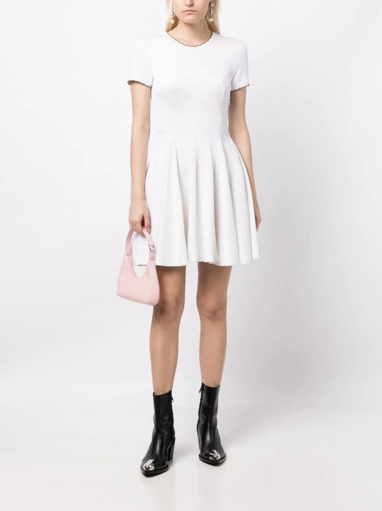 Scallop-Edged A-line Dress