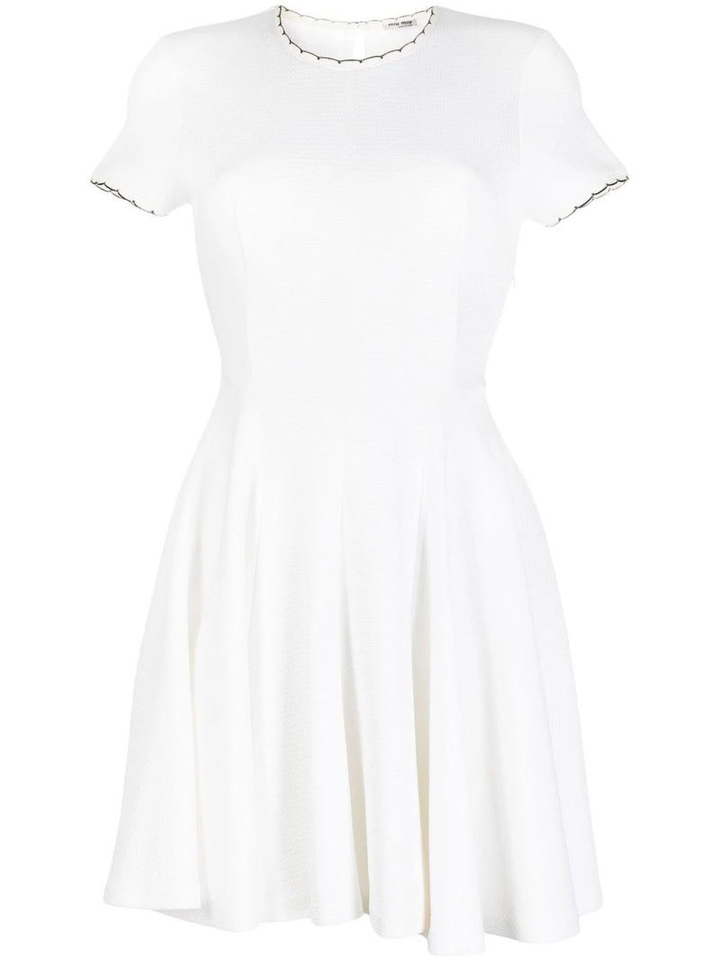 Scallop-Edged A-line Dress