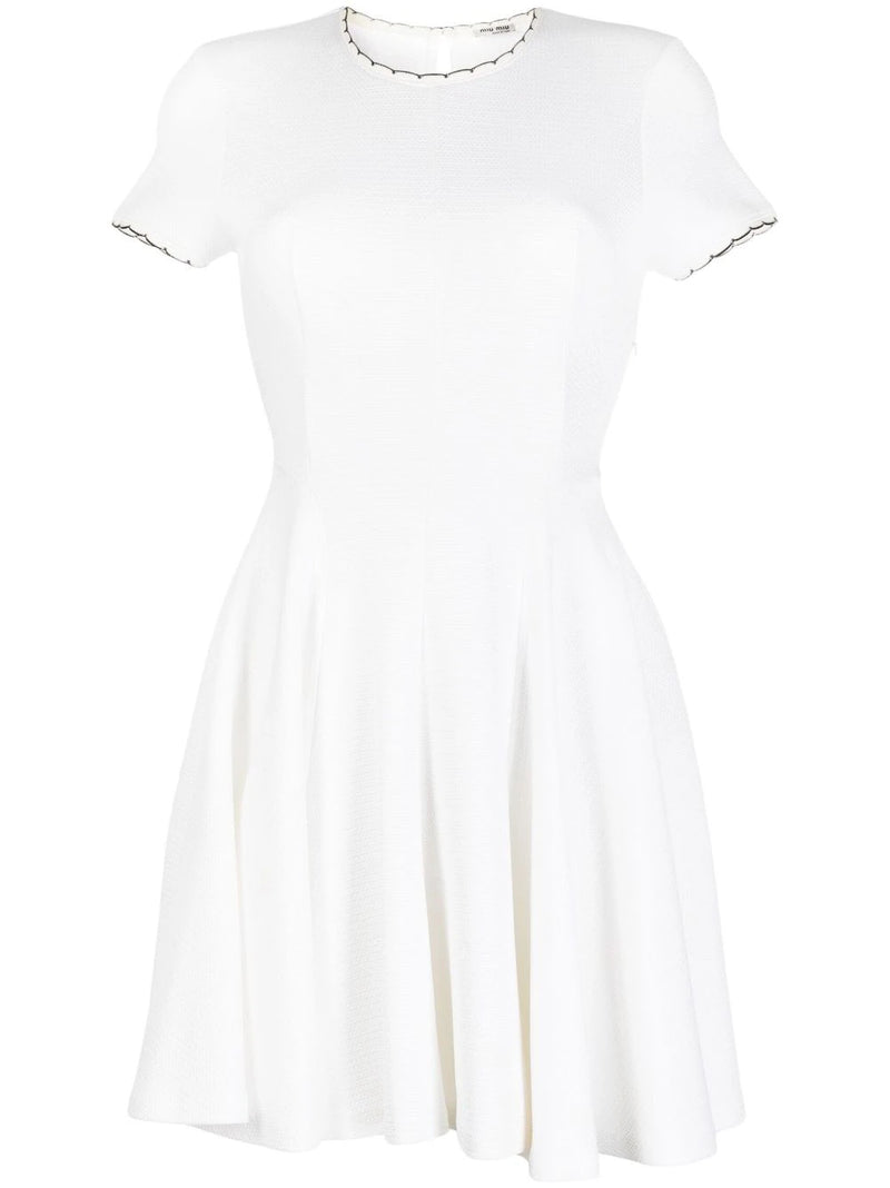 Scallop-Edged A-line Dress