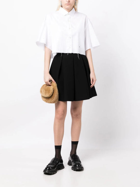Pleated A-line Skirt