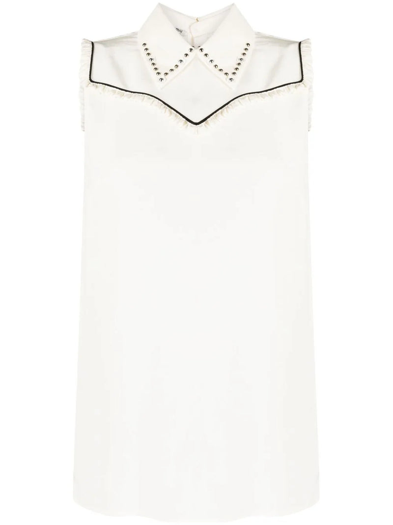 Studded Sleeveless Blouse