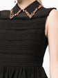 Collar-Embellished Sleeveless Dress