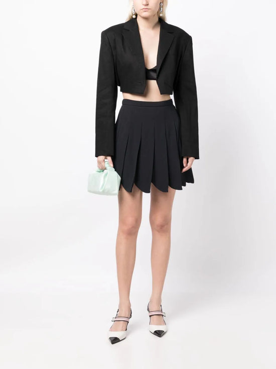 Pleated A-Line Skirt