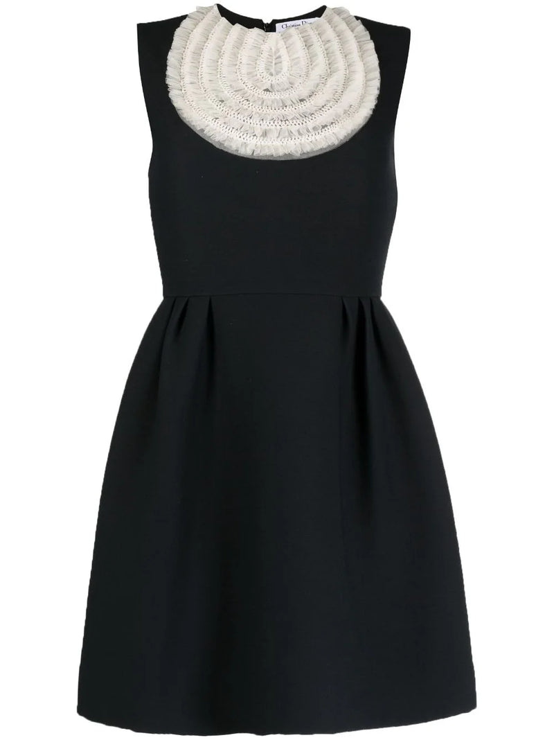 Dior Bib-collar Sleeveless Minidress