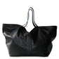 Y Leather Tote Black