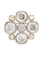 CC Crystal-Embellished Brooch