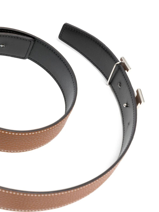 Reversible Brown/Black Leather Belt
