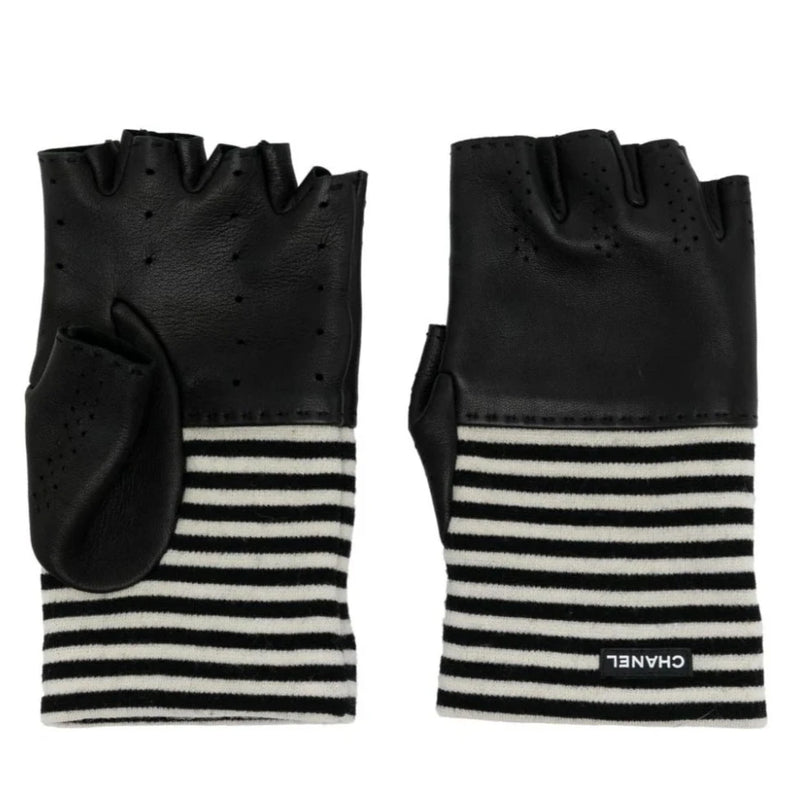Striped Fingerless Gloves