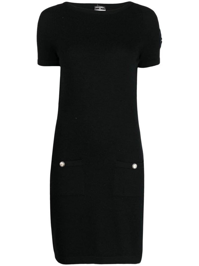 Emblem-Patch Cashmere Knitted Dress 2009