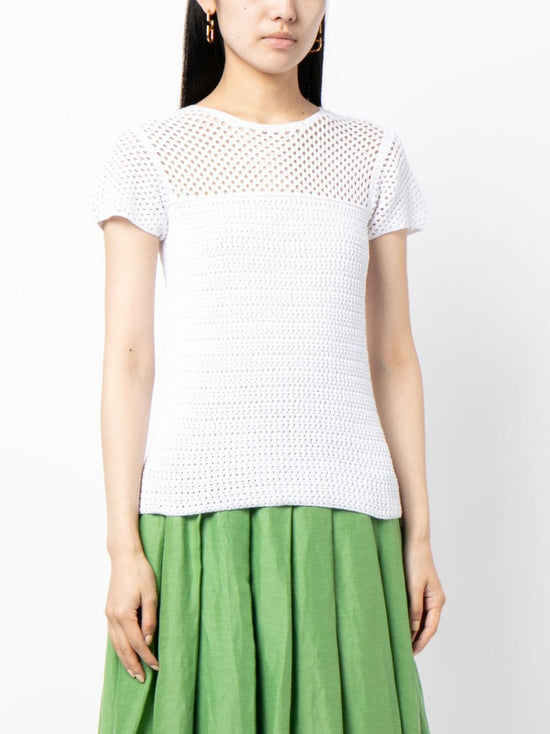 Short-Sleeved Crochet Top