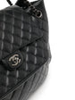 Paris-Edinburgh Black Caviar Flap Tote Bag