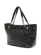 CC Quilted Black Caviar Tote Bag