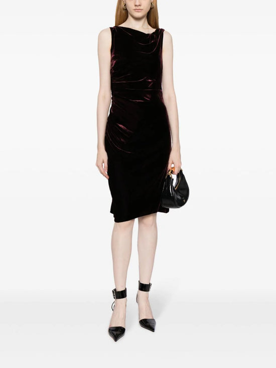 Velvet Draped Dress