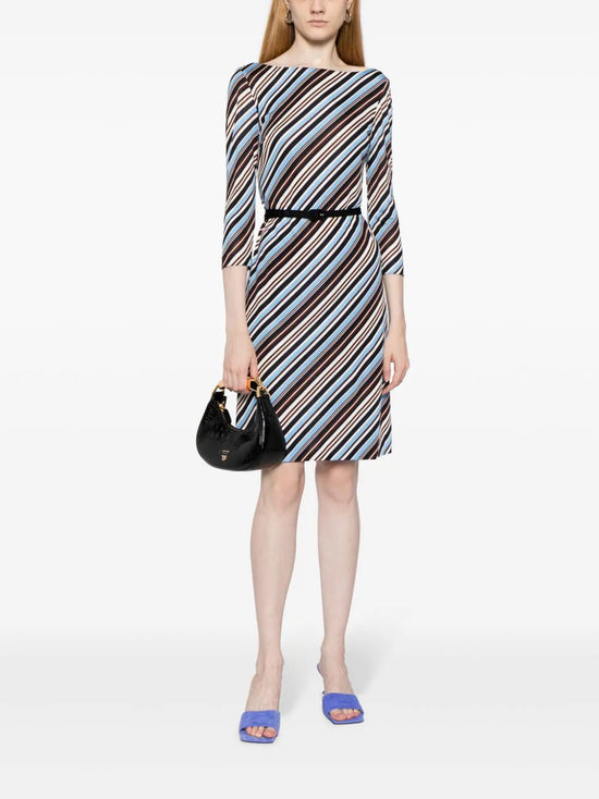 Silk Jersey Striped Dress