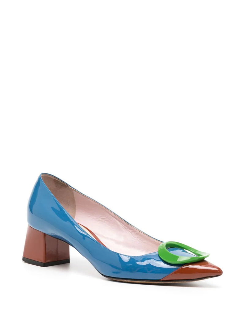 Patent Colourblock Pumps