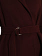 Belted Cashmere Burgundy Coat