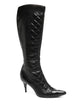 Diamond-quilted Chain Boots