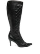 Diamond-quilted Chain Boots