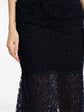 Rhinestone-embellished Lace Midi Skirt
