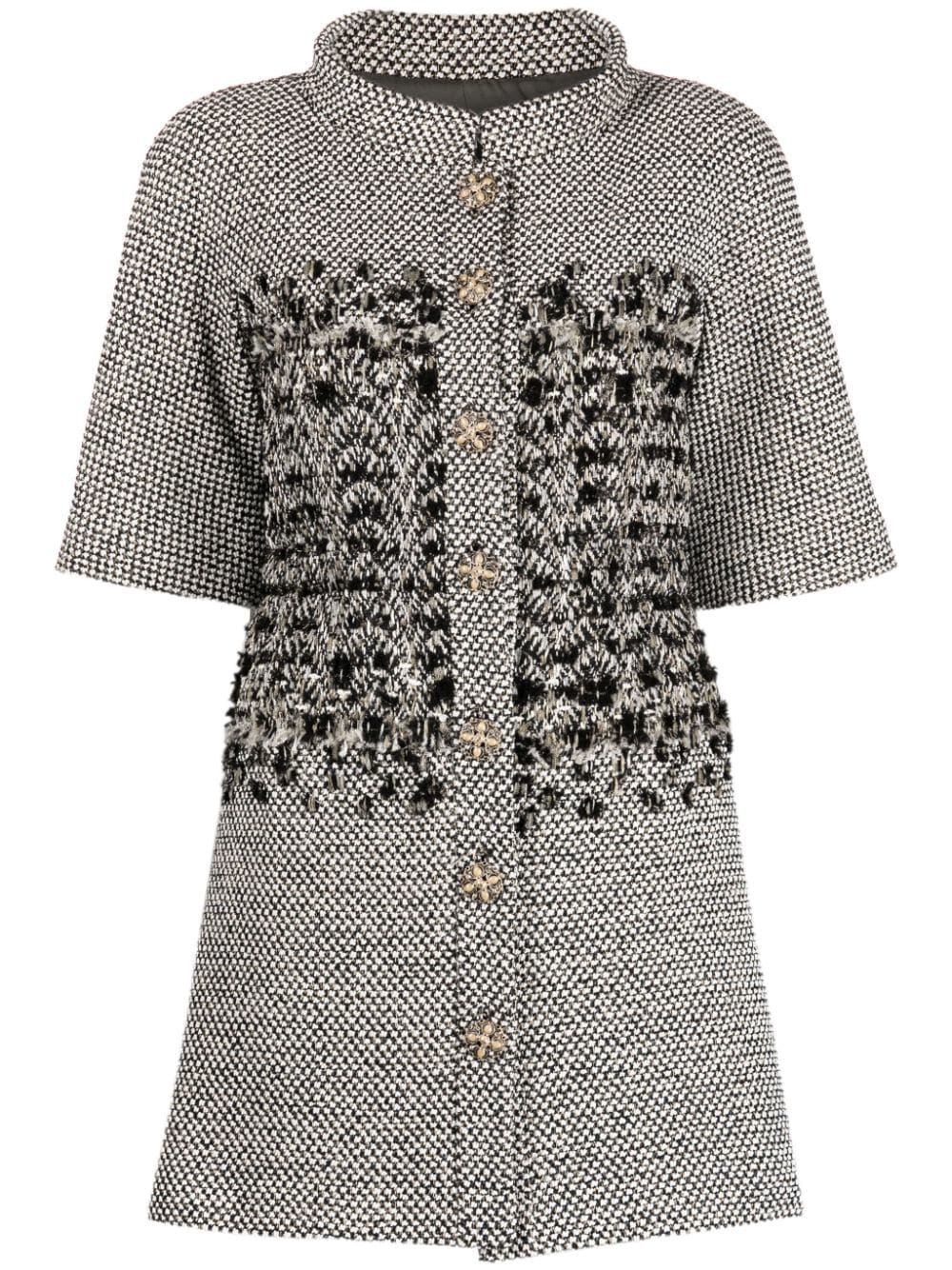 Short sleeve hot sale tweed jacket