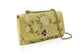 Yellow Leather and Lace Cut-Out Girello Flap Bag