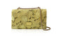 Yellow Leather and Lace Cut-Out Girello Flap Bag