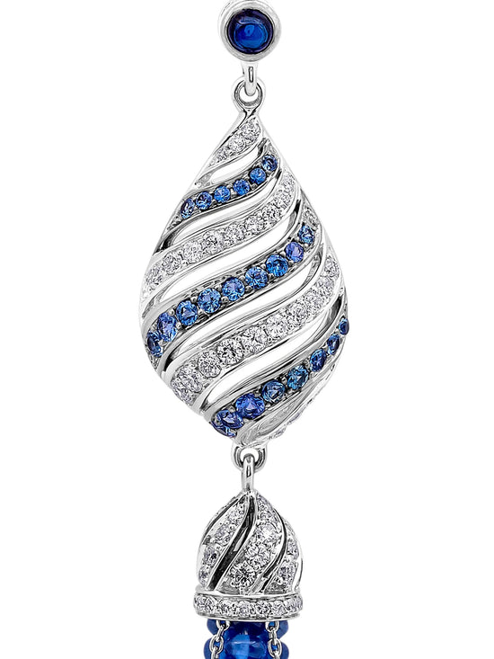 Gilan Blue Sapphire Drop Earrings