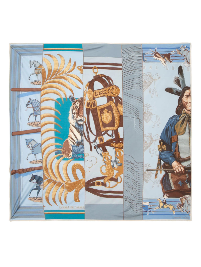 Carré en Carrés silk scarf