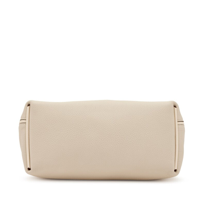 Hermès Nata Togo 24/24 tote bag shown from the bottom, featuring soft leather and structured design in neutral color.