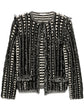 Monochrome Fringed Cardigan Sweater Jacket