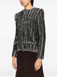 Monochrome Fringed Cardigan Sweater Jacket