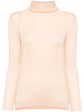 Peach Cashmere Turtleneck Jumper