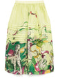 2008 Runway Graphic-Print Silk Organza Skirt