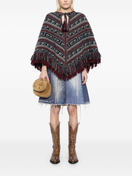 2014 Knitted Alpaca Wool Blend Poncho