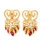 1995 CC Heart Fringe Dangle Clip-On Earrings