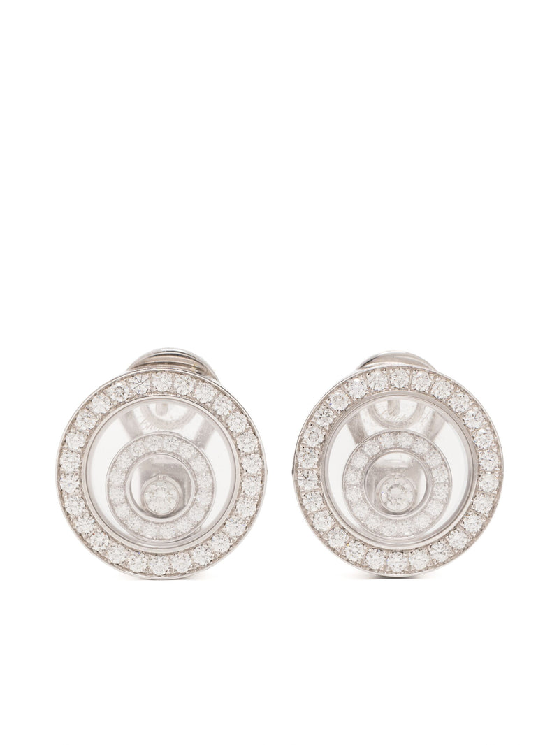 White Gold and Diamond Happy Spirit Earrings