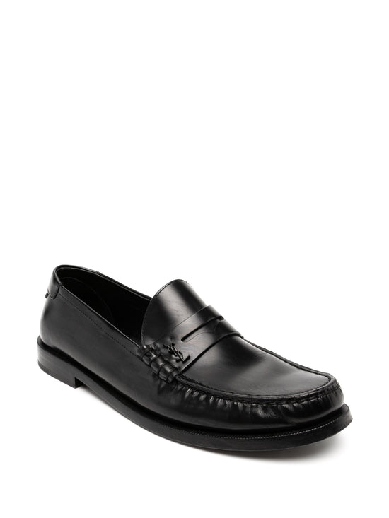 Penny-Slot Leather Loafers