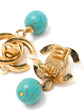 1996 CC Turquoise Turnlock Clip-On Earrings