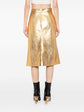 Metallic Gold Leather Skirt