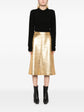 Metallic Gold Leather Skirt