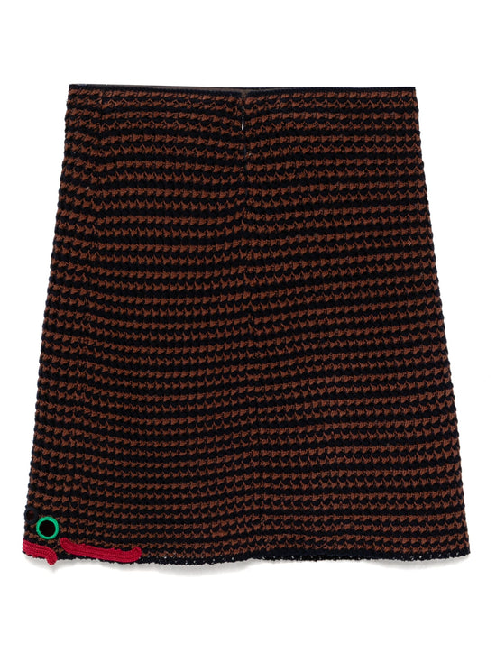 Spring 2005 Crochet Embellished Skirt Navy