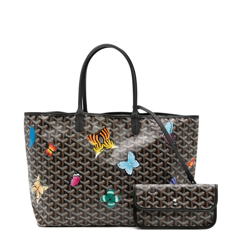 Customised Black Butterfly Monogram St Louis Tote